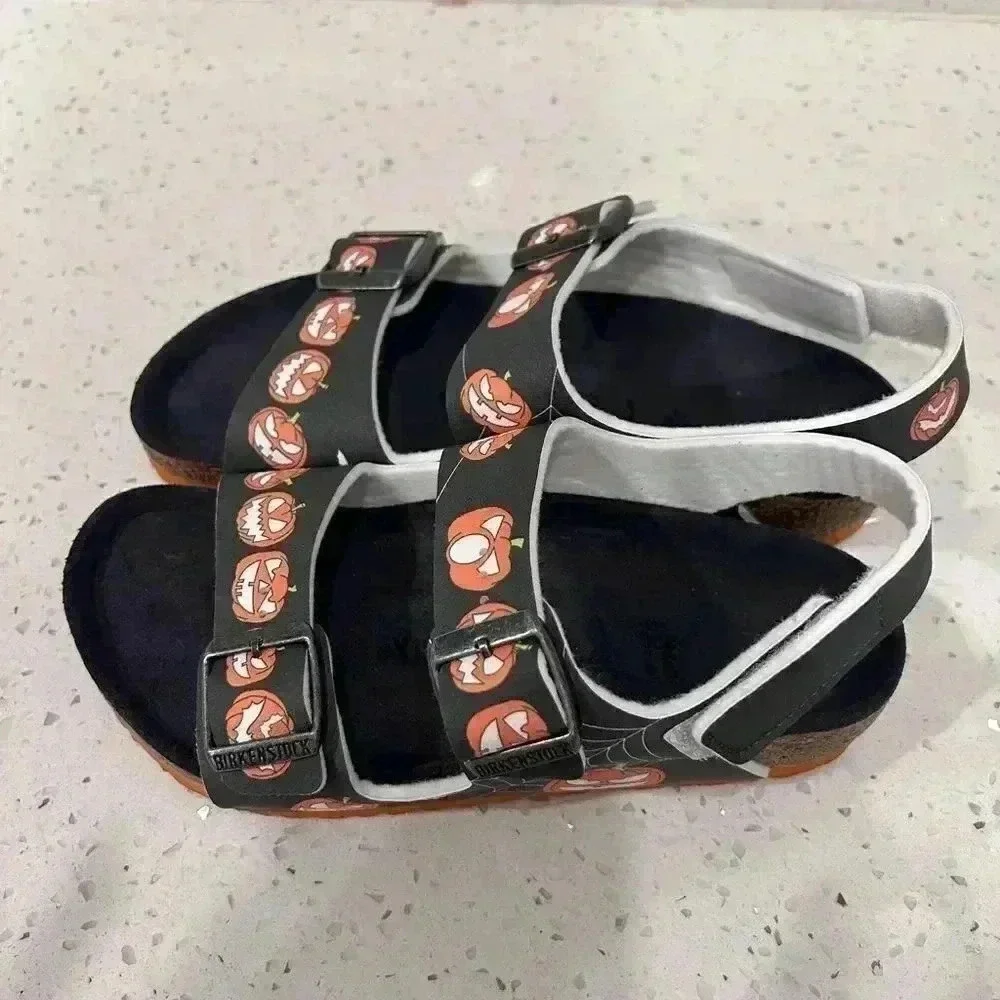 NEW Birkenstock Halloween Sandals Pumpkin Kids Unisex Us Size 2 (33 UK)